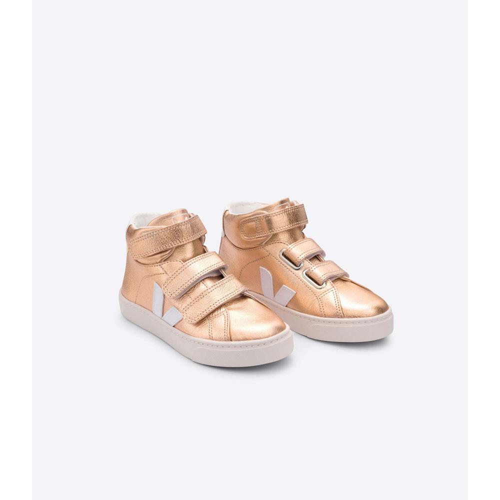 Veja ESPLAR MID CHROMEFREE Kids' Shoes Gold | CA 738EBC